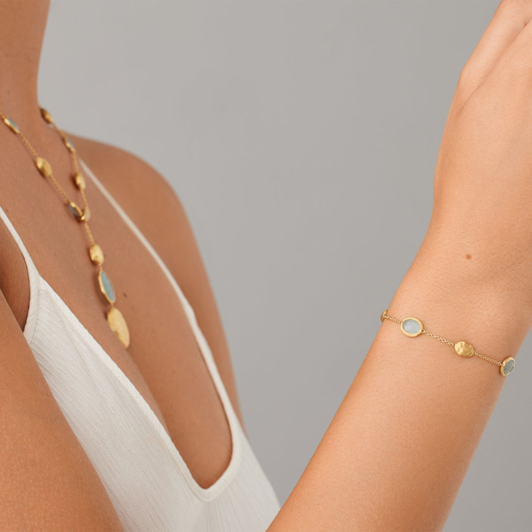 Marco Bicego Siviglia armband geelgoud met Aquamarijn - BB1874-AQ01 - #4 Marco Bicego Siviglia armband geelgoud met Aquamarijn - BB1874-AQ01 - #4
