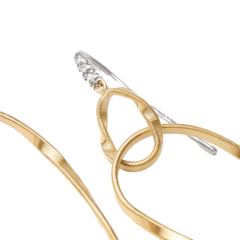 Marco Bicego Marrakech Onde oorhangers geelgoud met diamant - OG369-B2 - #3 Marco Bicego Marrakech Onde oorhangers geelgoud met diamant - OG369-B2 - #3