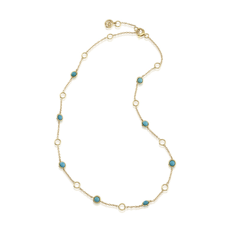 Chantecler Accessori jasseron collier geelgoud met Turquoise - 42925 - #3 Chantecler Accessori jasseron collier geelgoud met Turquoise - 42925 - #3