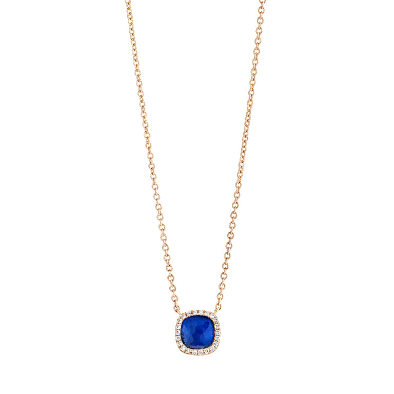 Tirisi Jewelry Milano Sweeties collier met hanger entourage roodgoud met diamant - TP9152LSP - #2 Tirisi Jewelry Milano Sweeties collier met hanger entourage roodgoud met diamant - TP9152LSP - #2