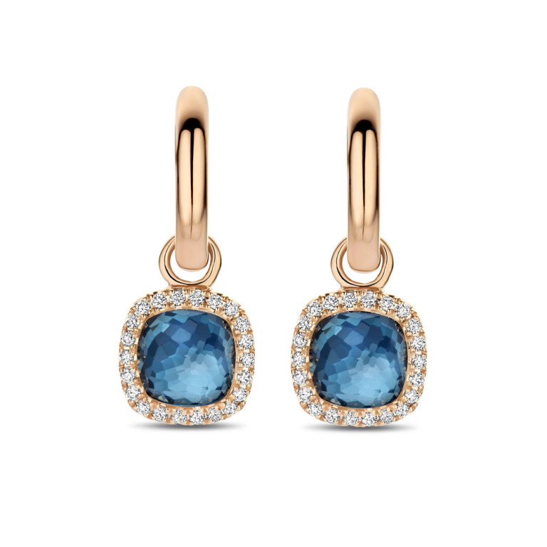 Tirisi Jewelry Milano Sweeties oorhangers roodgoud met diamant - TE9317SBHP - #2 Tirisi Jewelry Milano Sweeties oorhangers roodgoud met diamant - TE9317SBHP - #2