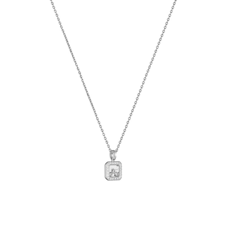Chopard Happy Diamonds Icons Square collier met hanger witgoud met diamant - 79A115-1201 - #3 Chopard Happy Diamonds Icons Square collier met hanger witgoud met diamant - 79A115-1201 - #3