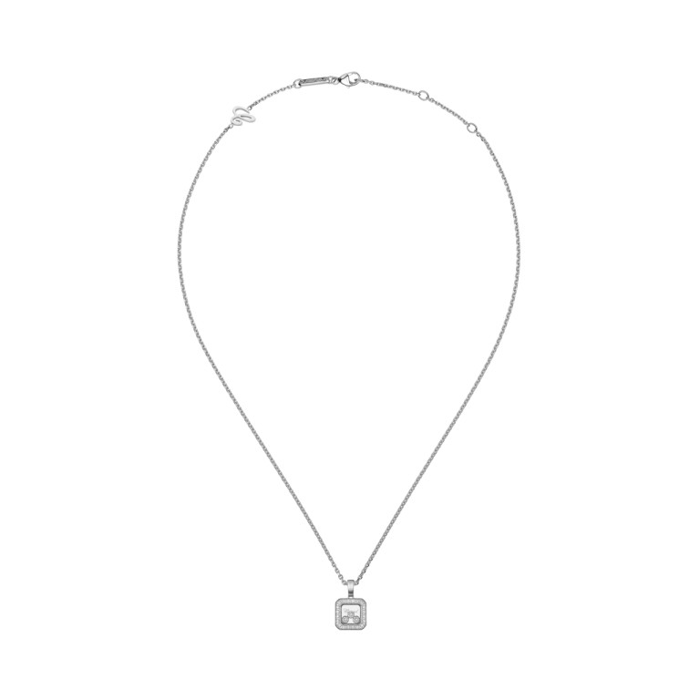 Chopard Happy Diamonds Icons Square collier met hanger witgoud met diamant - 79A115-1201 - #2 Chopard Happy Diamonds Icons Square collier met hanger witgoud met diamant - 79A115-1201 - #2