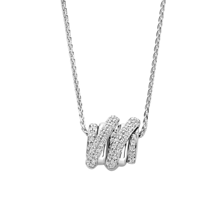 Tirisi Jewelry Amsterdam Swirl collier witgoud met diamant - TN2163DW - #2 Tirisi Jewelry Amsterdam Swirl collier witgoud met diamant - TN2163DW - #2