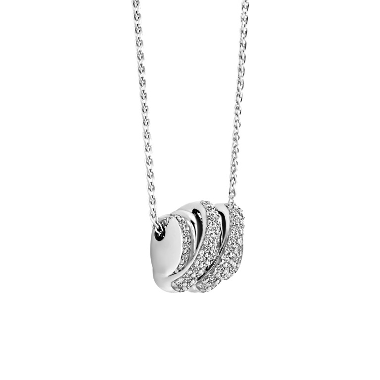 Tirisi Jewelry Amsterdam Swirl collier witgoud met diamant - TN2163DW - #4 Tirisi Jewelry Amsterdam Swirl collier witgoud met diamant - TN2163DW - #4
