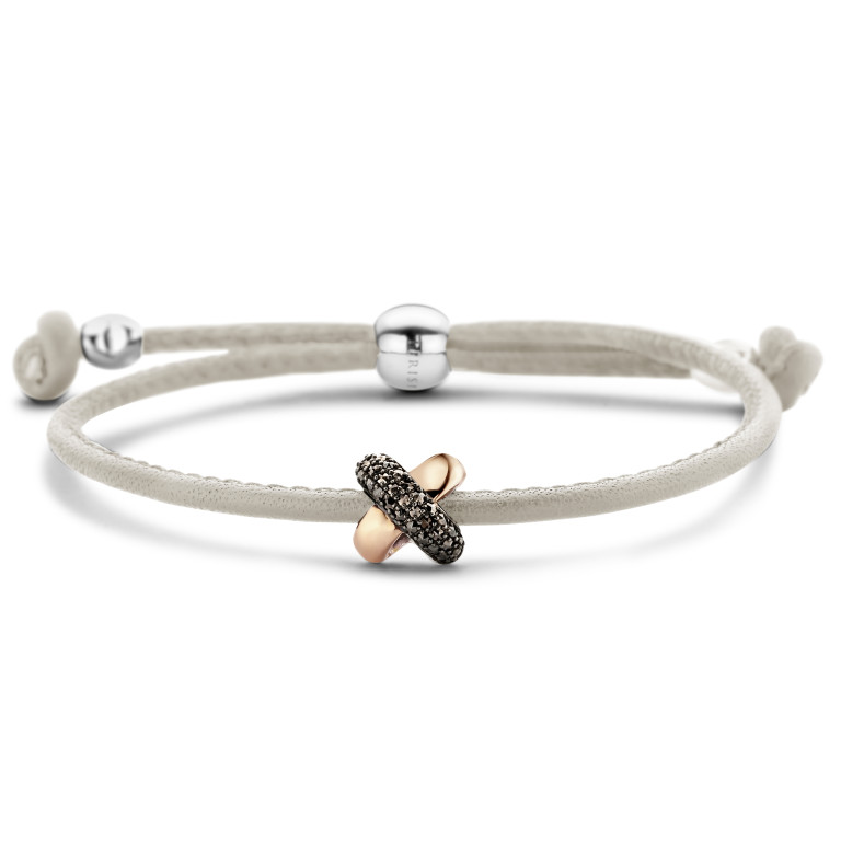 Tirisi Moda Kisses armband roodgoud met Markasiet - TM2135GR(2P) - #3 Tirisi Moda Kisses armband roodgoud met Markasiet - TM2135GR(2P) - #3