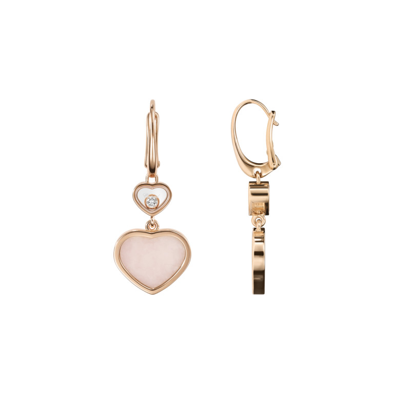 Chopard Happy Diamonds Happy Hearts oorhangers roodgoud met diamant - 837482-5620 - #3 Chopard Happy Diamonds Happy Hearts oorhangers roodgoud met diamant - 837482-5620 - #3