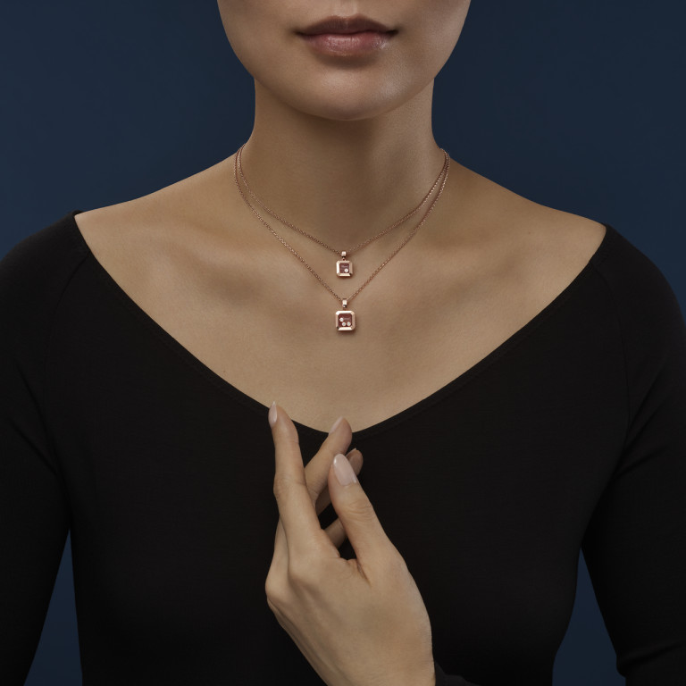 Chopard Happy Diamonds Icons Square collier met hanger roodgoud met diamant - 79A114-5001 - #5 Chopard Happy Diamonds Icons Square collier met hanger roodgoud met diamant - 79A114-5001 - #5