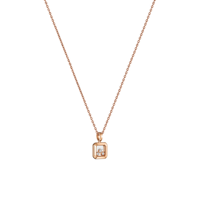 Chopard Happy Diamonds Icons Square collier met hanger roodgoud met diamant - 79A115-5001 - #4 Chopard Happy Diamonds Icons Square collier met hanger roodgoud met diamant - 79A115-5001 - #4
