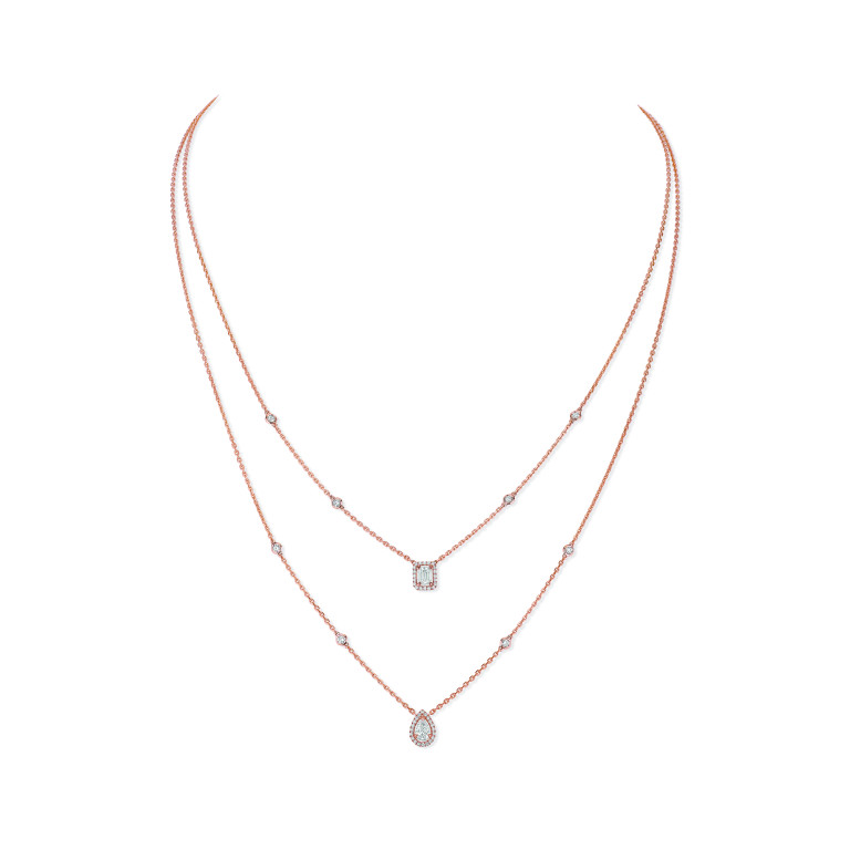 Messika My twin collier met hanger roodgoud met diamant - 6506-PG - #1 Messika My twin collier met hanger roodgoud met diamant - 6506-PG - #1