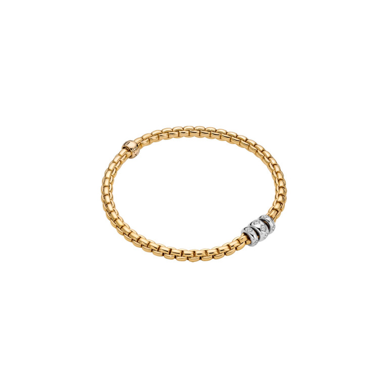 Fope Eka flexibele armband geel/wit goud met diamant - 73101B3_PB_G_BBB_00S - #2 Fope Eka flexibele armband geel/wit goud met diamant - 73101B3_PB_G_BBB_00S - #2