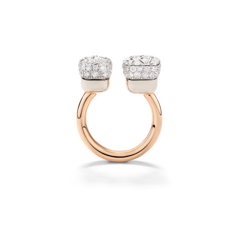 Pomellato Nudo Diamonds ring rosé/wit goud met diamant - PAC4021 O6WHR DB000 - #3 Pomellato Nudo Diamonds ring rosé/wit goud met diamant - PAC4021 O6WHR DB000 - #3