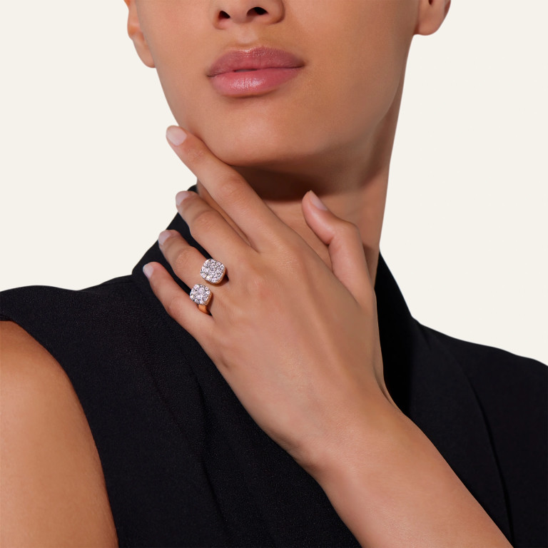 Pomellato Nudo Diamonds ring rosé/wit goud met diamant - PAC4021 O6WHR DB000 - #4 Pomellato Nudo Diamonds ring rosé/wit goud met diamant - PAC4021 O6WHR DB000 - #4