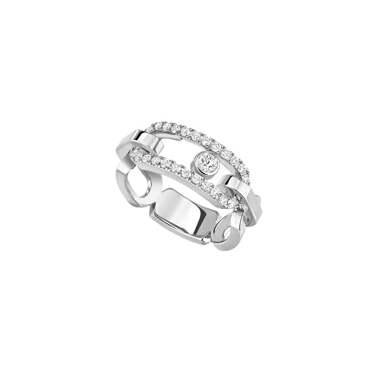Messika Move Link ring witgoud met diamant - 12728-WG - #1 Messika Move Link ring witgoud met diamant - 12728-WG - #1