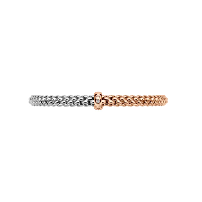 Fope Solo flexibele armband rosé/wit goud met diamant - 01M06B2_BB_1_XRX_00M - #2 Fope Solo flexibele armband rosé/wit goud met diamant - 01M06B2_BB_1_XRX_00M - #2