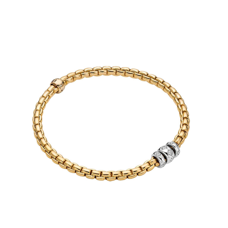 Fope Eka flexibele armband geel/wit goud met diamant - 73101B3_PB_G_BBB_00M - #3 Fope Eka flexibele armband geel/wit goud met diamant - 73101B3_PB_G_BBB_00M - #3