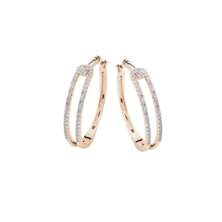 roodgoud oorringen met diamant SC Highlights Diamonds - #2 roodgoud oorringen met diamant SC Highlights Diamonds - #2