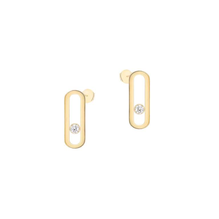 Messika Move Uno oorknoppen geelgoud met diamant - 12182-YG - #2 Messika Move Uno oorknoppen geelgoud met diamant - 12182-YG - #2