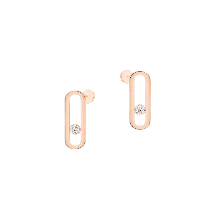 Messika Move Uno oorknoppen roodgoud met diamant - 12182-PG - #2 Messika Move Uno oorknoppen roodgoud met diamant - 12182-PG - #2