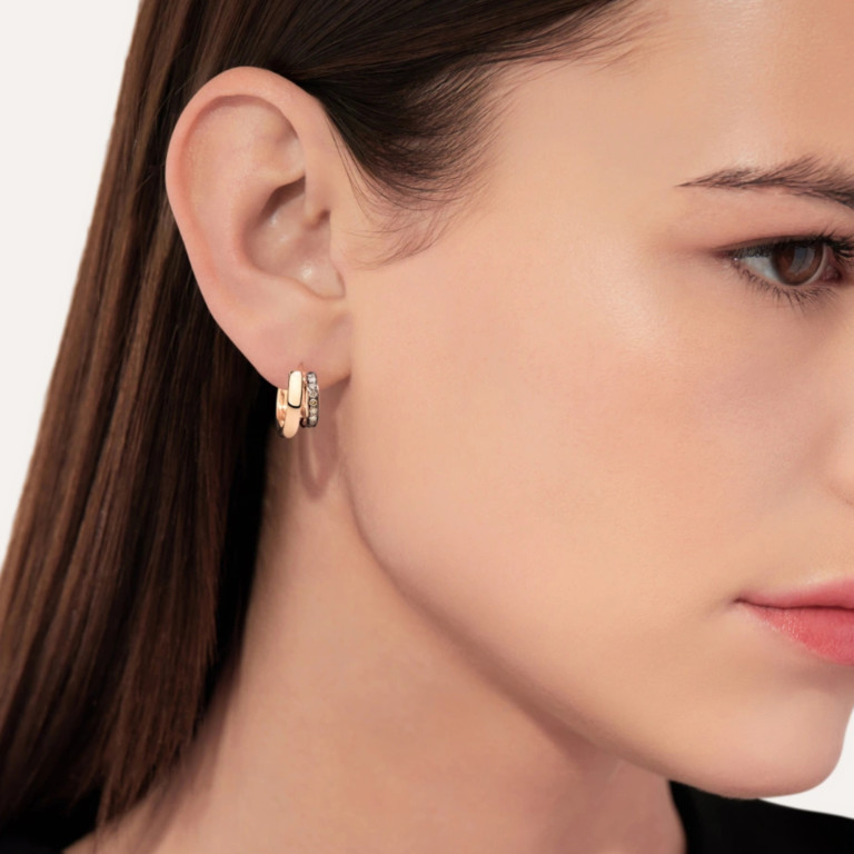 Pomellato Pomellato Together oorknoppen roodgoud met diamant - POB8111 O7000 DBR00 - #4 Pomellato Pomellato Together oorknoppen roodgoud met diamant - POB8111 O7000 DBR00 - #4