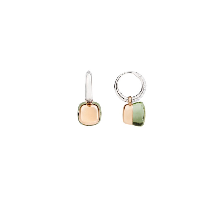 Pomellato Nudo Diamonds oorhangers rosé/wit goud met diamant - POB4010 O6000 DB0PA - #2 Pomellato Nudo Diamonds oorhangers rosé/wit goud met diamant - POB4010 O6000 DB0PA - #2