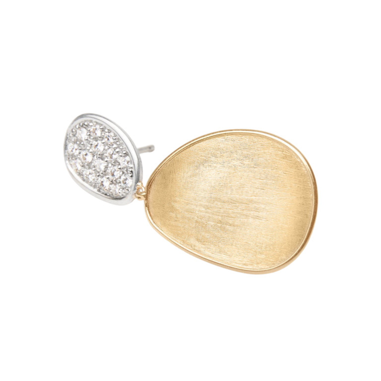 Marco Bicego Lunaria oorhangers geel/wit goud met diamant - OB1751-B - #2 Marco Bicego Lunaria oorhangers geel/wit goud met diamant - OB1751-B - #2