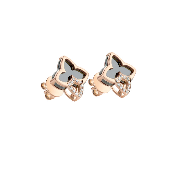 Tirisi Jewelry Seoul Flower Due oorknoppen roodgoud met diamant - TE7097HMP - #2 Tirisi Jewelry Seoul Flower Due oorknoppen roodgoud met diamant - TE7097HMP - #2