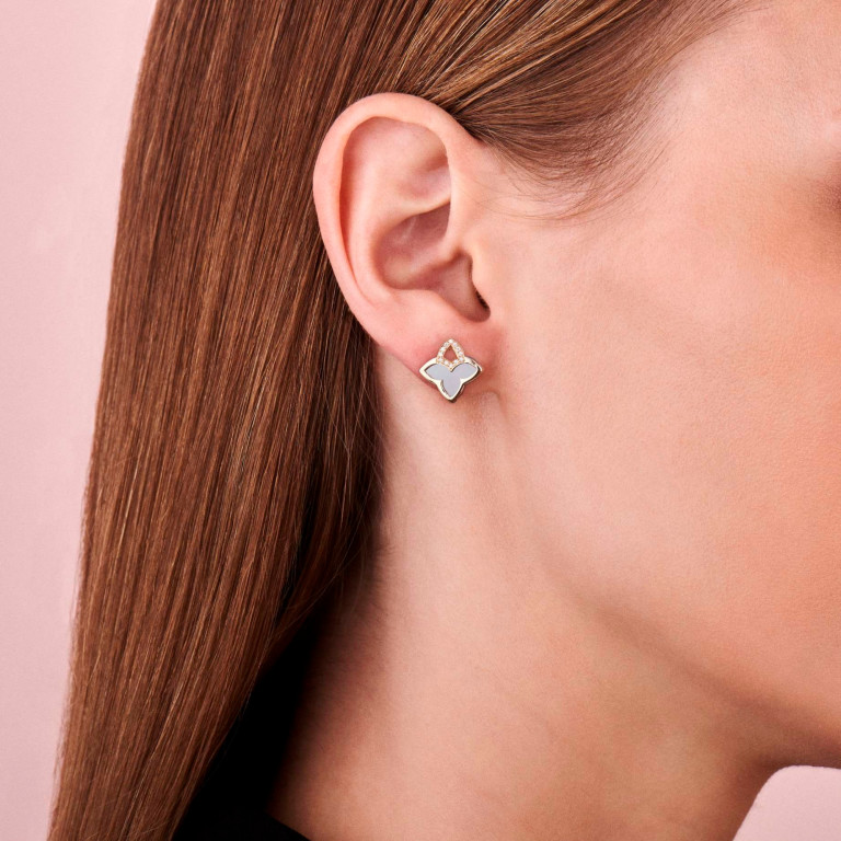 Tirisi Jewelry Seoul Flower Due oorknoppen roodgoud met diamant - TE7097HMP - #3 Tirisi Jewelry Seoul Flower Due oorknoppen roodgoud met diamant - TE7097HMP - #3