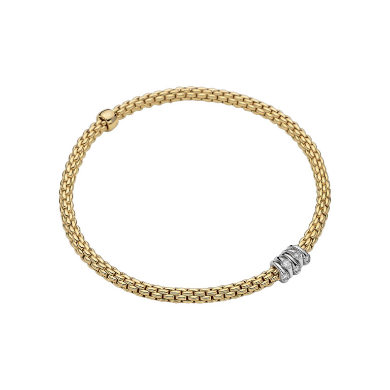Fope Prima Armbanden geel/wit goud met diamant - 74608BX_BB_G_XBX_00L - #1 Fope Prima Armbanden geel/wit goud met diamant - 74608BX_BB_G_XBX_00L - #1