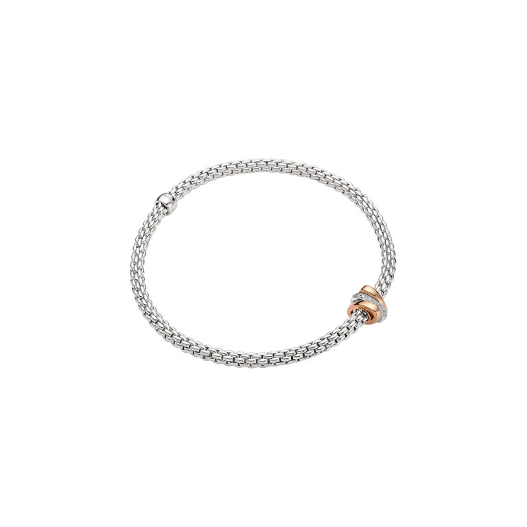 Fope Prima flexibele armband rosé/wit goud met diamant - 74408BX_BB_B_RBG_00L - #2 Fope Prima flexibele armband rosé/wit goud met diamant - 74408BX_BB_B_RBG_00L - #2