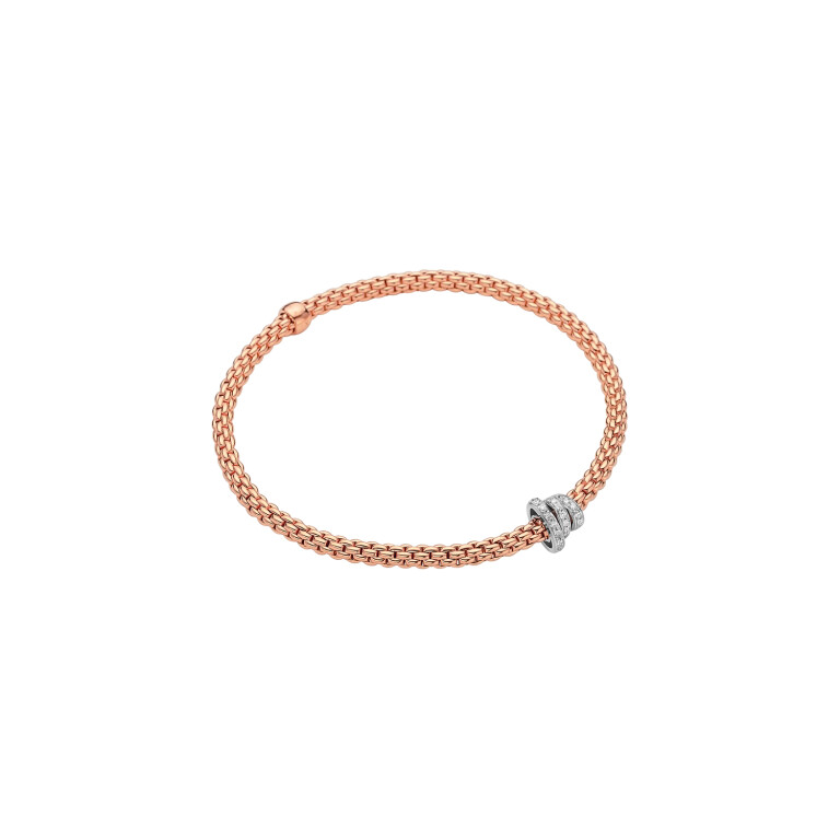 Fope Prima flexibele armband rosé/wit goud met diamant - 74408BX_PB_R_BBB_00M - #2 Fope Prima flexibele armband rosé/wit goud met diamant - 74408BX_PB_R_BBB_00M - #2