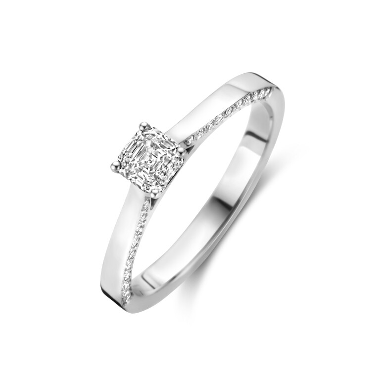 Royal Asscher Lucie ring witgoud met diamant - R.131.RAC.WG.25  HRD - #2 Royal Asscher Lucie ring witgoud met diamant - R.131.RAC.WG.25  HRD - #2