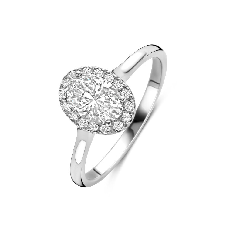 Royal Asscher Caterina entourage ring witgoud met diamant - R.19021.RAOV.WG.29 GIA - #2 Royal Asscher Caterina entourage ring witgoud met diamant - R.19021.RAOV.WG.29 GIA - #2