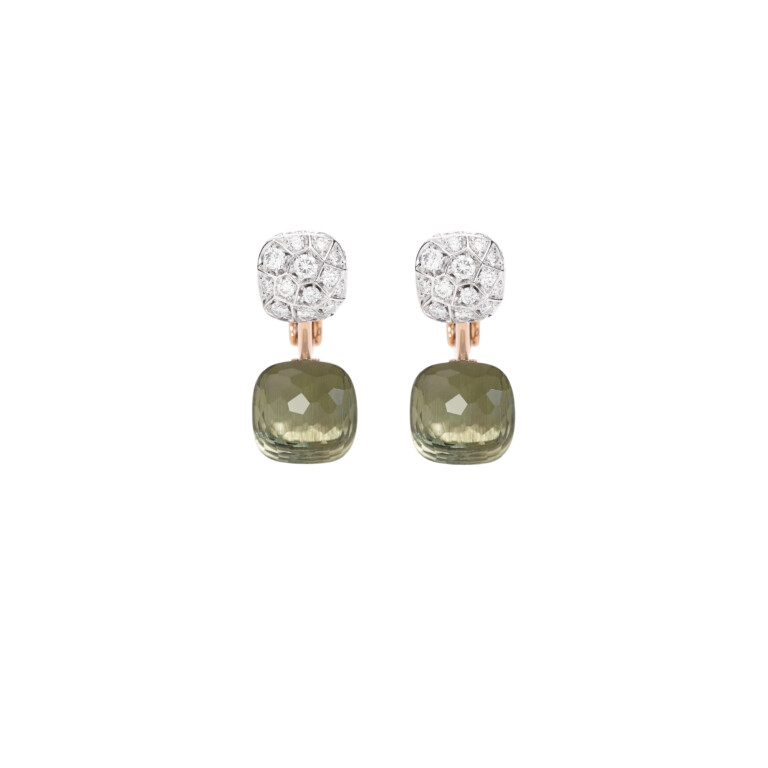 Pomellato Nudo Diamonds oorhangers rosé/wit goud met diamant - POC4020 O6WHR DB0PA - #2 Pomellato Nudo Diamonds oorhangers rosé/wit goud met diamant - POC4020 O6WHR DB0PA - #2