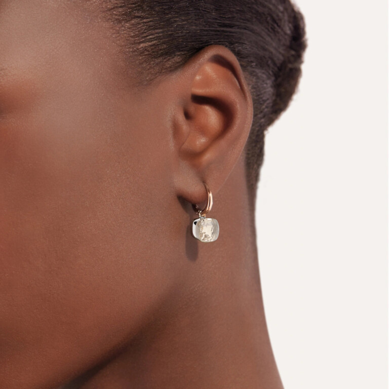 Pomellato Nudo Petit oorhangers rosé/wit goud met Topaas - POB2010 O6000 000TB - #4 Pomellato Nudo Petit oorhangers rosé/wit goud met Topaas - POB2010 O6000 000TB - #4