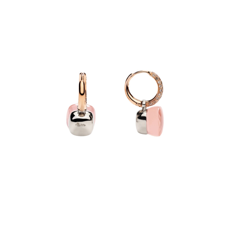 Pomellato Nudo Diamonds oorhangers rosé/wit goud met diamant - POB4010 O6000 BRCQR - #3 Pomellato Nudo Diamonds oorhangers rosé/wit goud met diamant - POB4010 O6000 BRCQR - #3