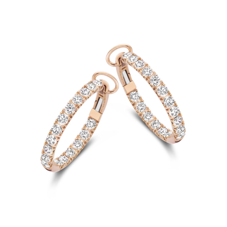 roodgoud oorringen met diamant SC Highlights Diamonds - #3 roodgoud oorringen met diamant SC Highlights Diamonds - #3