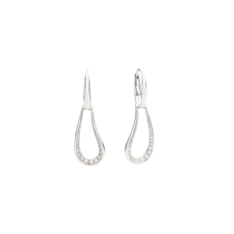 Pomellato Fantina oorhangers witgoud met diamant - POC1021 O2WHR DB000 - #2 Pomellato Fantina oorhangers witgoud met diamant - POC1021 O2WHR DB000 - #2