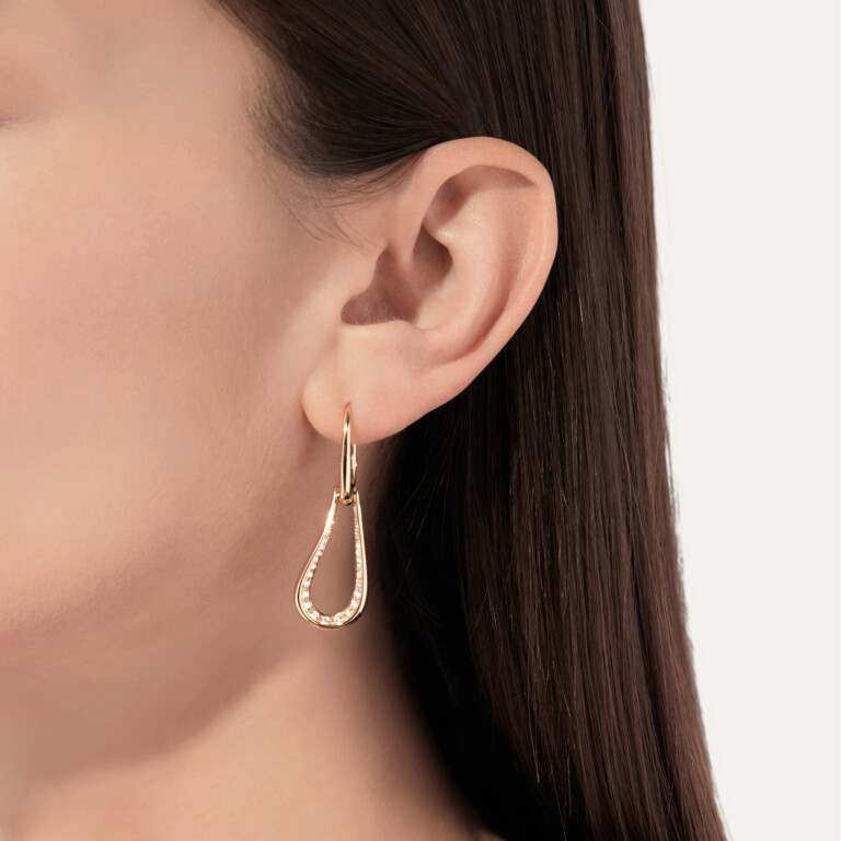 Pomellato Fantina oorhangers roodgoud met diamant - POC1021 O7000 DB000 - #3 Pomellato Fantina oorhangers roodgoud met diamant - POC1021 O7000 DB000 - #3