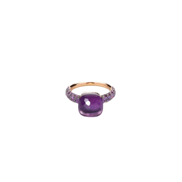 Pomellato Nudo ring rosé/wit goud met Jade/amethist - PAB9040 O6BKR OI0GL - #3 Pomellato Nudo ring rosé/wit goud met Jade/amethist - PAB9040 O6BKR OI0GL - #3