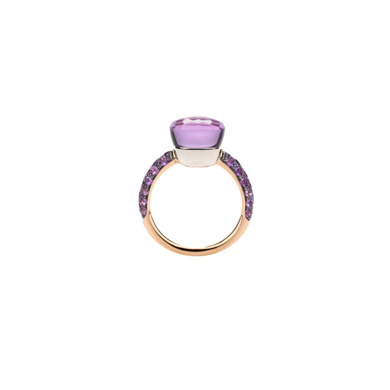 Pomellato Nudo ring rosé/wit goud met Jade/amethist - PAB9040 O6BKR OI0GL - #4 Pomellato Nudo ring rosé/wit goud met Jade/amethist - PAB9040 O6BKR OI0GL - #4