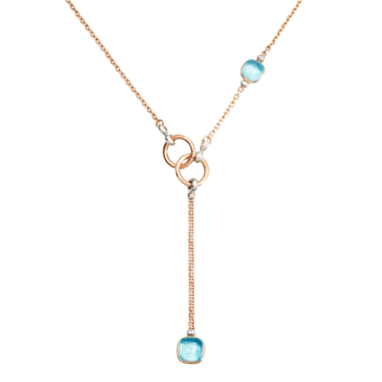 Pomellato Nudo collier rosé/wit goud met diamant - PCB9051 O6000 DB0OY - #2 Pomellato Nudo collier rosé/wit goud met diamant - PCB9051 O6000 DB0OY - #2