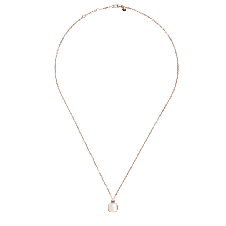 Pomellato Nudo collier met hanger rosé/wit goud met diamant - PCC2022 O6WHR BTBMP - #3 Pomellato Nudo collier met hanger rosé/wit goud met diamant - PCC2022 O6WHR BTBMP - #3