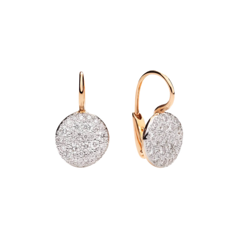 Pomellato Sabbia oorhangers roodgoud met diamant - POB2041 O7000 DB000 - #2 Pomellato Sabbia oorhangers roodgoud met diamant - POB2041 O7000 DB000 - #2