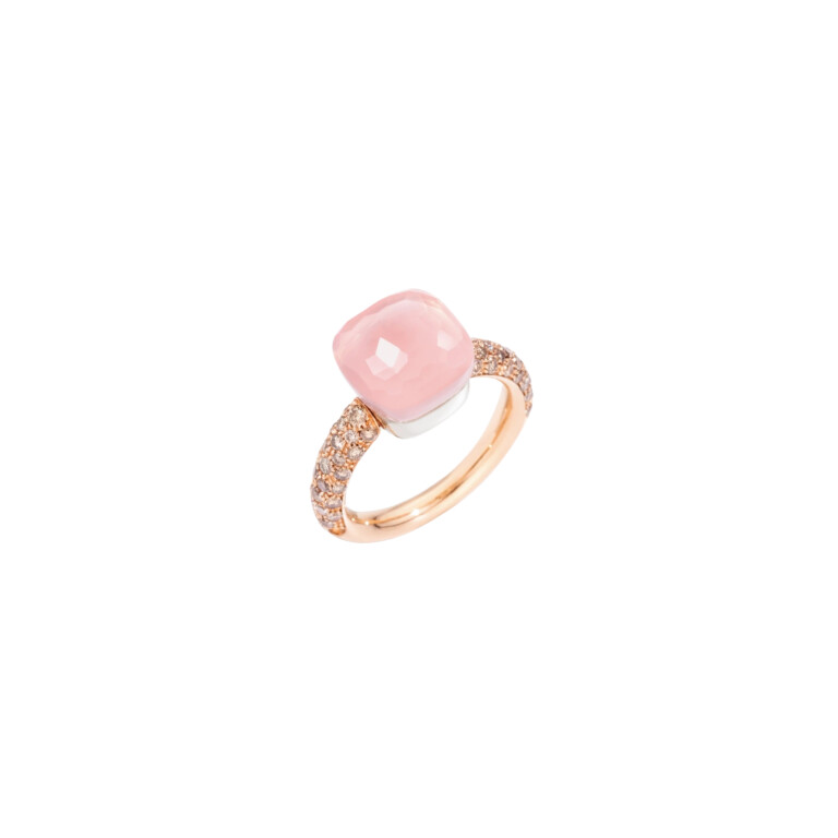 Pomellato Nudo ring rosé/wit goud met diamant - PAC0040 O7000 BRCQR - #7 Pomellato Nudo ring rosé/wit goud met diamant - PAC0040 O7000 BRCQR - #7