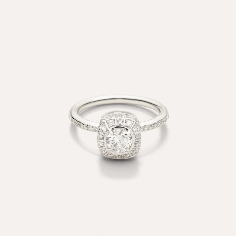 Pomellato Nudo Solitaire ring witgoud met diamant - PAC2100 FBWHR GV105 GIA - #2 Pomellato Nudo Solitaire ring witgoud met diamant - PAC2100 FBWHR GV105 GIA - #2