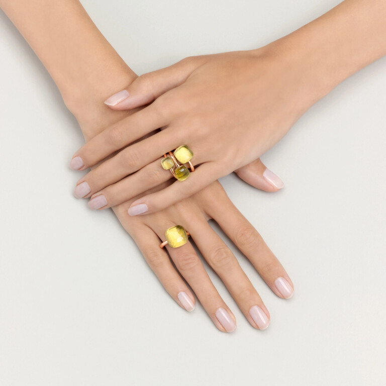 Pomellato Nudo Petit ring rosé/wit goud met Kwarts - PAB4030 O6000 000QL - #5 Pomellato Nudo Petit ring rosé/wit goud met Kwarts - PAB4030 O6000 000QL - #5