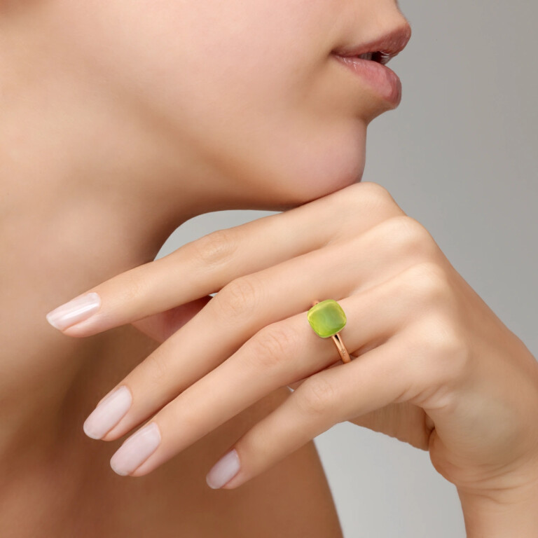 Pomellato Nudo Gelé ring rosé/wit goud met Kwarts/chrysopraas - PAA1100 O6000 SQLCP - #4 Pomellato Nudo Gelé ring rosé/wit goud met Kwarts/chrysopraas - PAA1100 O6000 SQLCP - #4