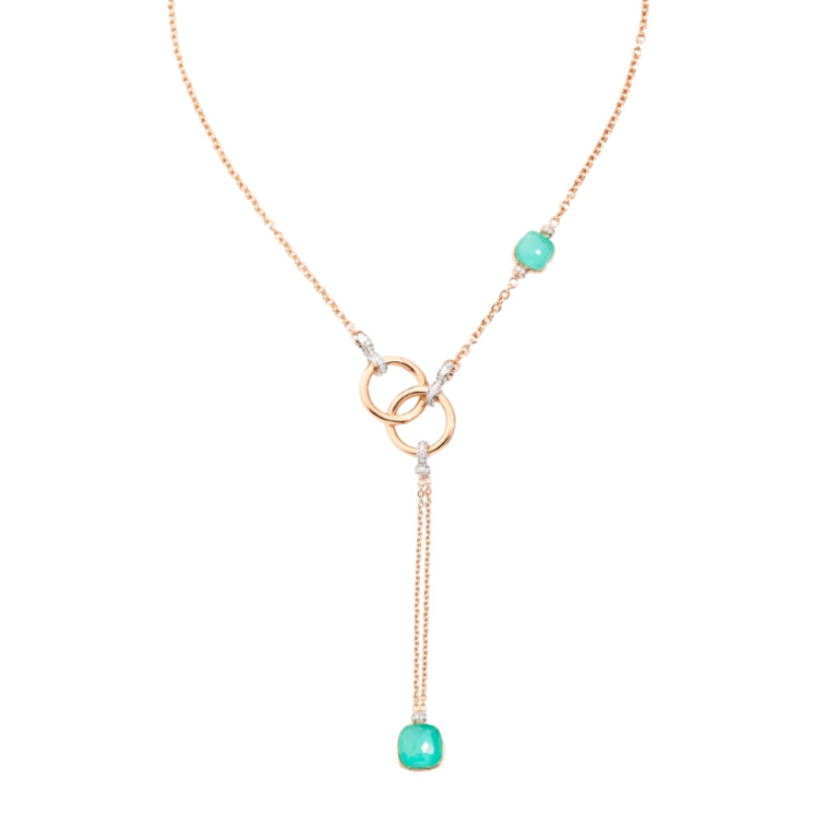 Pomellato Nudo Lariat collier rosé/wit goud met diamant - PCC0140 O6WHR B0YCP - #2 Pomellato Nudo Lariat collier rosé/wit goud met diamant - PCC0140 O6WHR B0YCP - #2