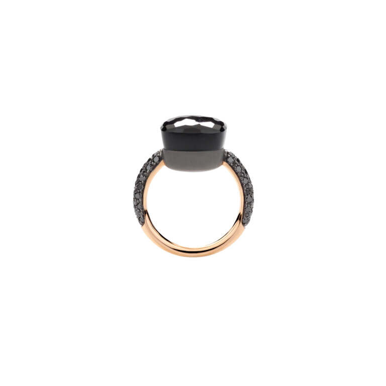 Pomellato Nudo Maxi ring titanium/goud met diamant - PAB4011 OT000 DBKOS - #3 Pomellato Nudo Maxi ring titanium/goud met diamant - PAB4011 OT000 DBKOS - #3